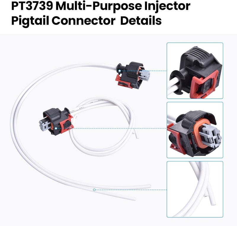 Farpida 2PCS PT3739 Injector Pigtail Connector l5p injector pigtail fit for Duramax L5P Engine V8 6.6L for GM Equipment PT3739 Multi-Purpose Pigtail Kit 19368140 fuel injector connector pigtail - Image 5